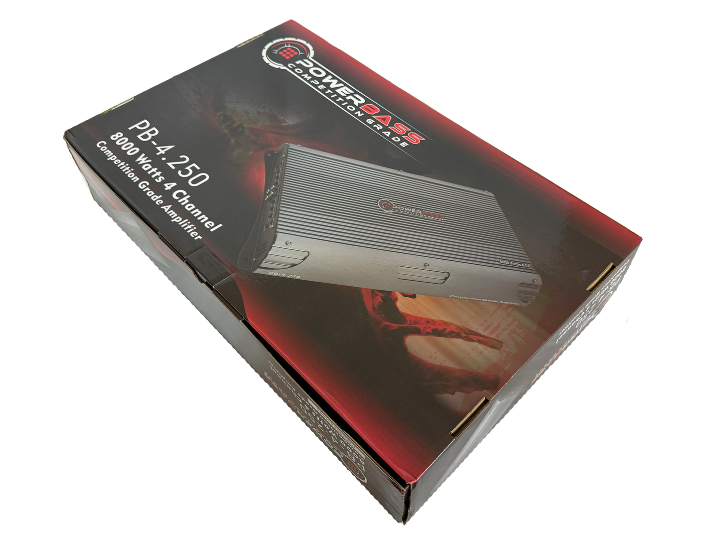 Powerbass PB-4.250 8000W 4 Channel Amplifier (4 x 250W RMS) - audio agent