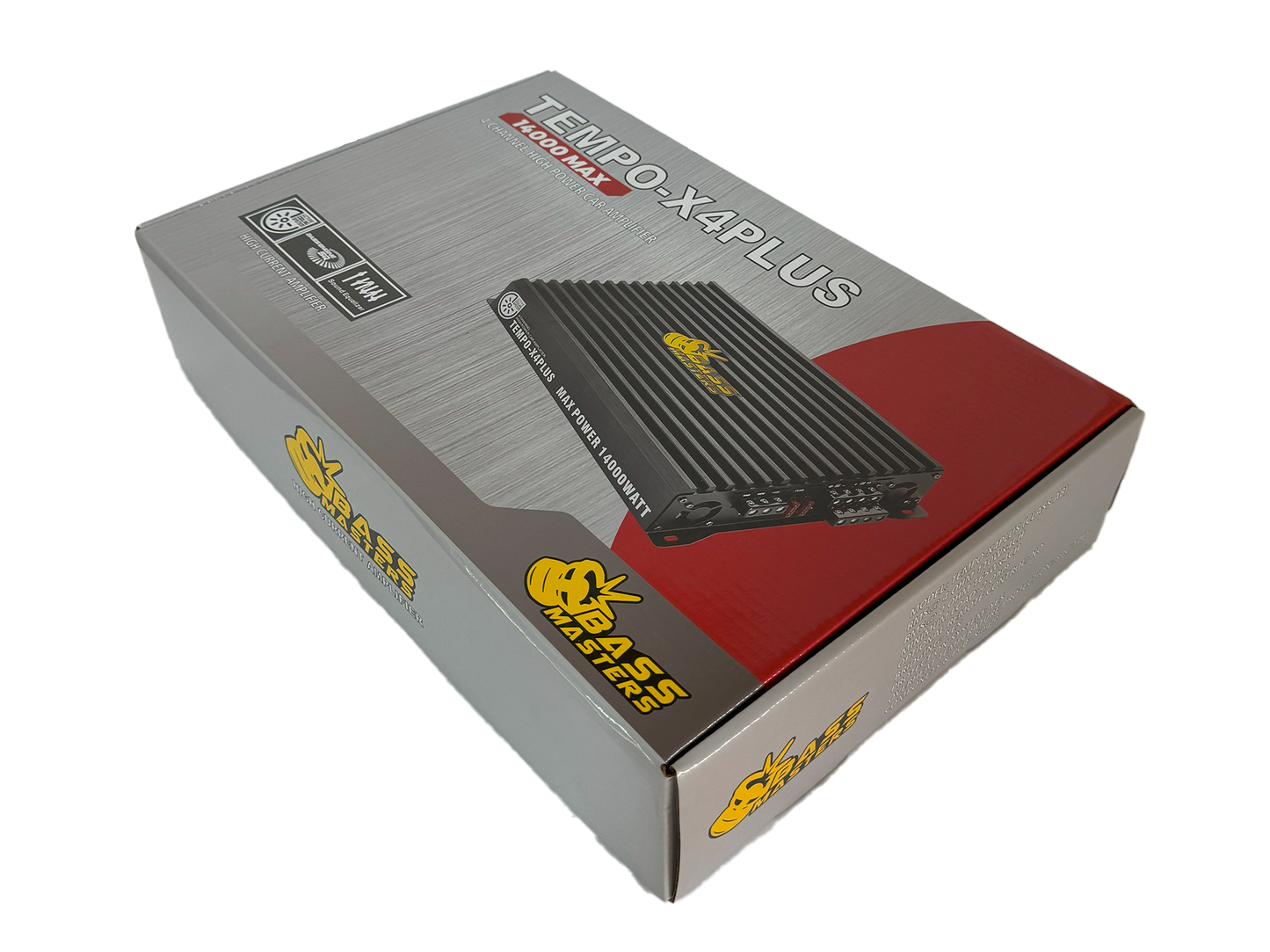 Bassmasters TEMPO-X4 PLUS 14000 Watts 4 Channel Amplifier (4 x 240W RMS) - audio agent