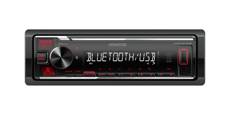 KENWOOD KMM-BT208 BT/USB/AUX Single Din Media Player My Store