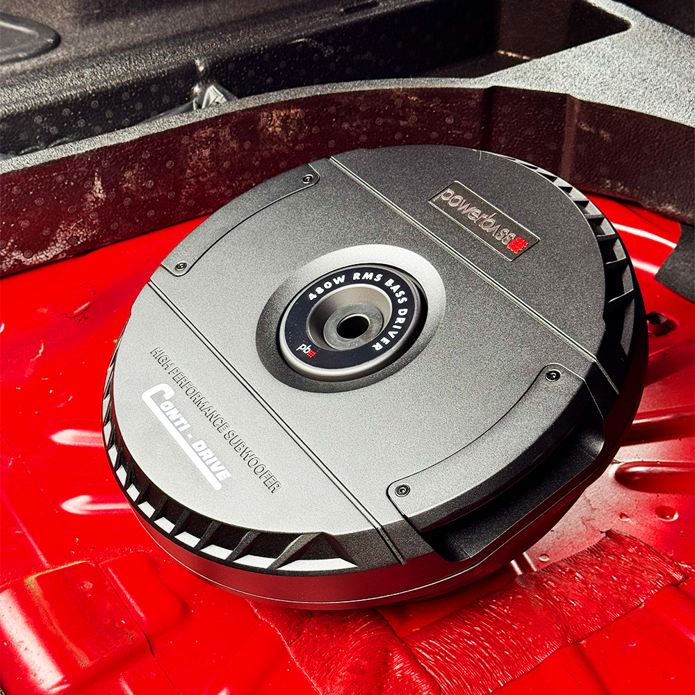 Powerbass CONTI DRIVE 11" 480W RMS Active Spare Wheel Subwoofer Powerbass