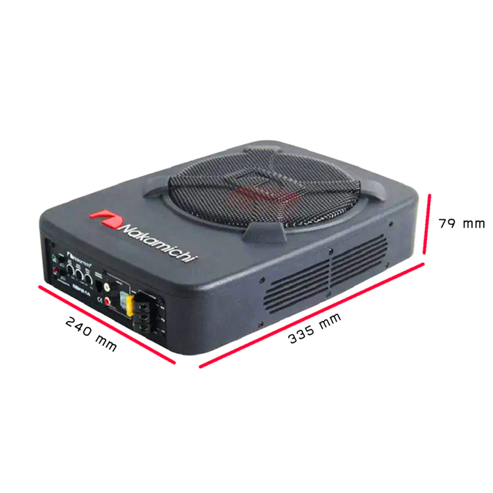 Nakamichi NBF-8.1A 8" 1200W Active Underseat Subwoofer Nakamichi