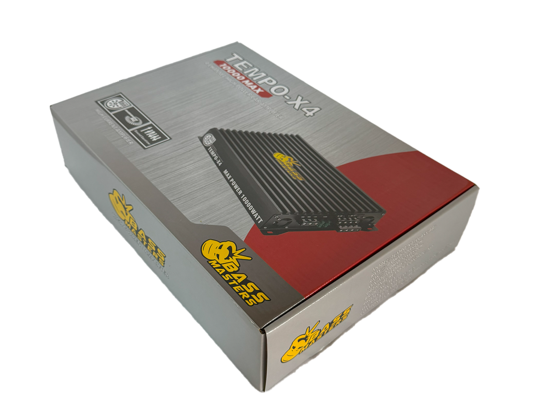 Bassmasters TEMPO-X4 10000 Watts 4 Channel Amplifier - audio agent