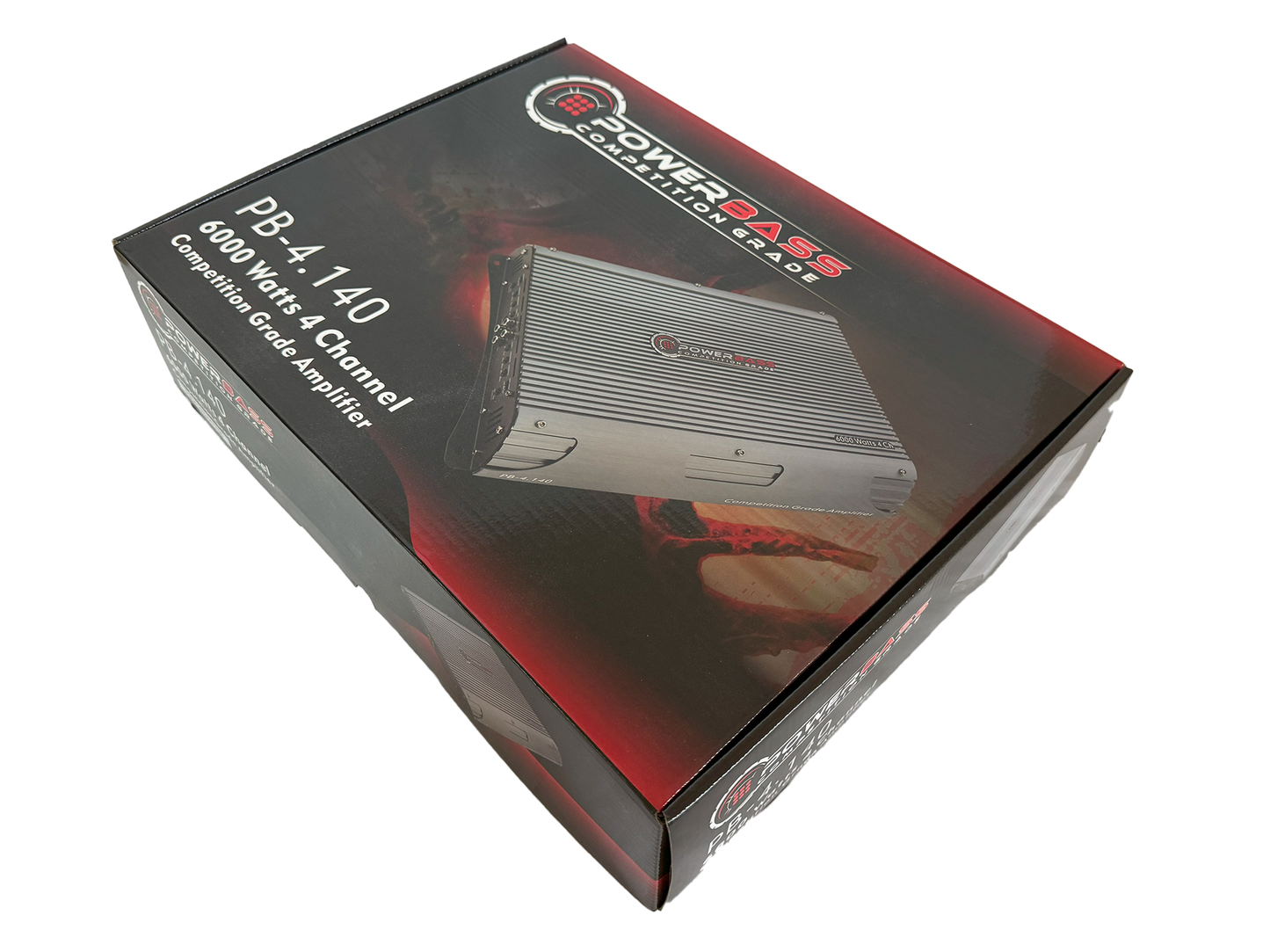 Powerbass PB-4.140 6000W 4 Channel Amplifier (4 x 140W RMS) - audio agent